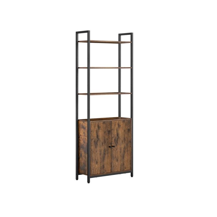 Riiul 24x60x159.5cm., pruun/must