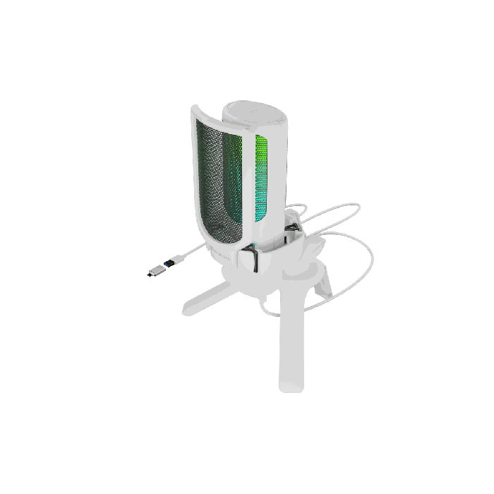 Mikrofon Genesis Radium 250, USB Type-C, Valge