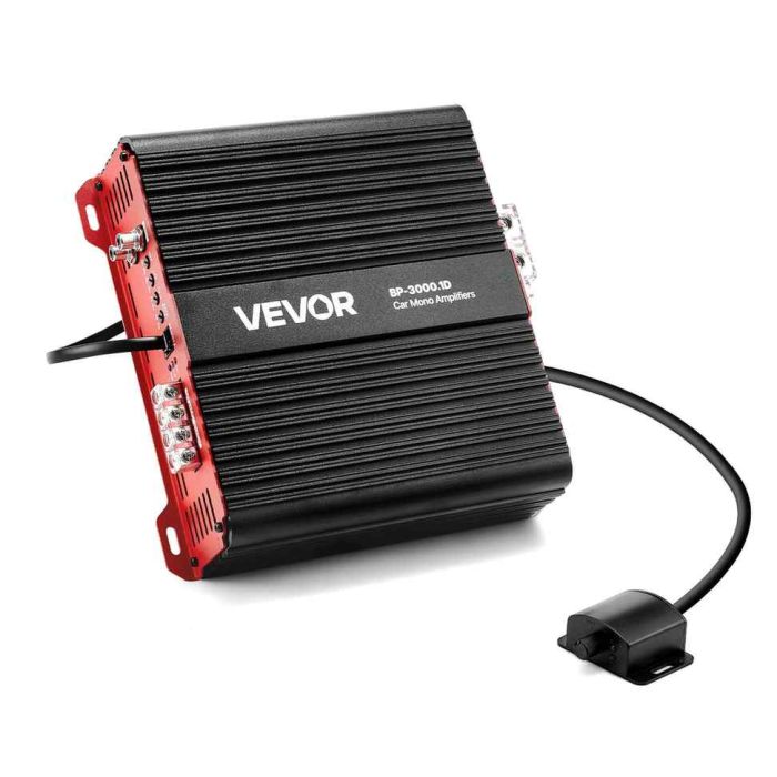 Monoplokk-auto võimendi VEVOR BP-3000.1D, 3000 W, 1 kanal, 1/2/4 Ω, 221 × 225 × 67 mm