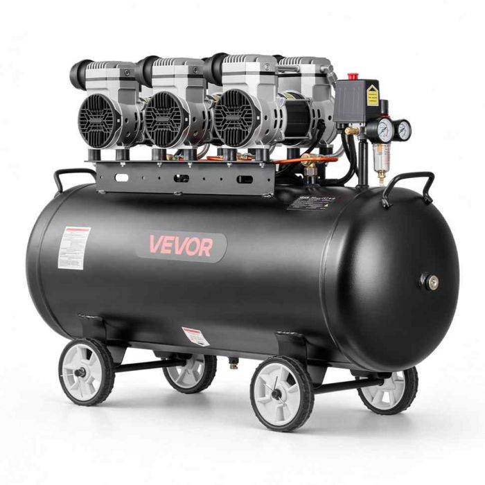 Воздушный компрессор VEVOR 1390D-118FF/8bar-30C100, 100 л, 3 кВт, 1030 × 375 × 710 мм
