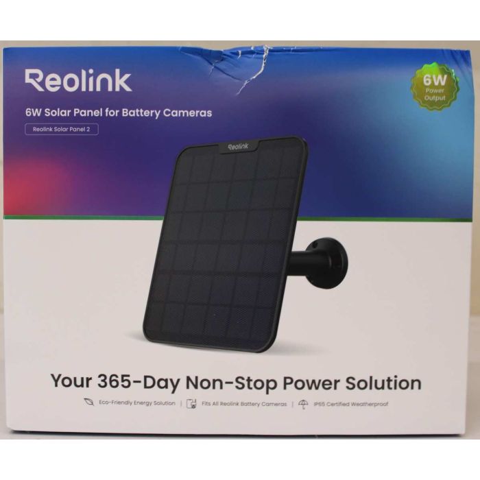 Videokaamerate päikeselaadija Reolink Solar Panel 2, 6 V, Type-C, 210,6 × 174,6 × 15,4 mm