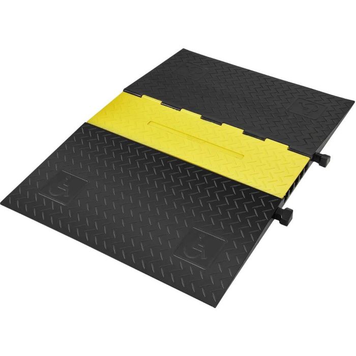 Kummist kaablikaitsega kaldtee 114,5x80x5 cm, 5 kanalit, kandevõime 10 t, traatkate