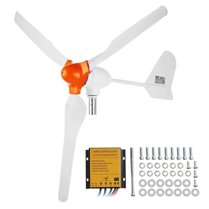 800 W tuuleturbiingeneraator, 12 V, 3 labaga, MPPT kontrolleriga