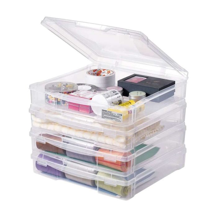 Mitmeotstarbeline läbipaistev plastdokumendialus, 4 karpi