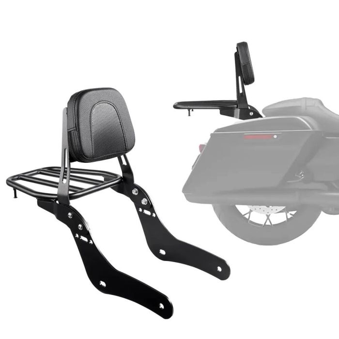Mootorratta istme seljatugi pakiraamiga, Honda Rebel CMX 1100, must, 445 mm