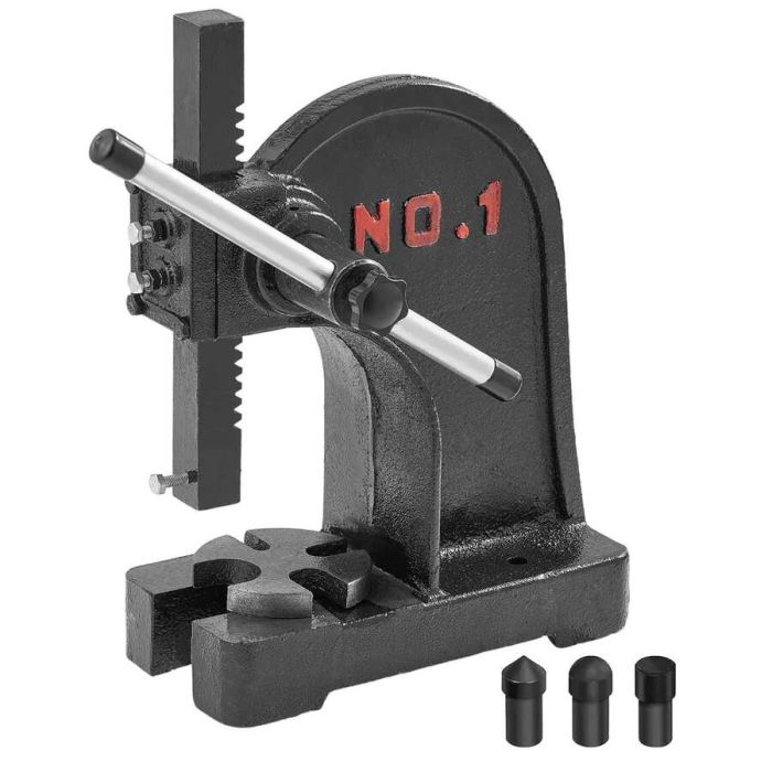 Manuaalne malmist press, 1 tonn, lauaplaat, maksimaalne kõrgus 15 cm