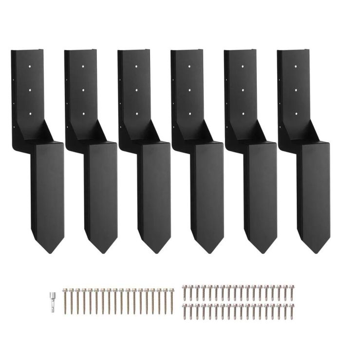 Aiaposti ankrute remondikomplekt, 6 tk, terasest, sisediameeter 3,5"x3,5"