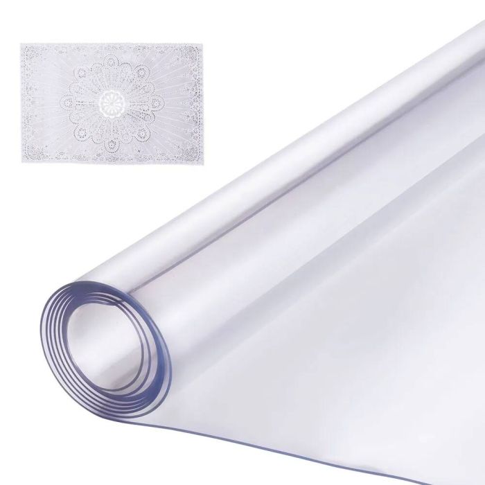 Läbipaistev ristkülikukujuline plastmassist laualinik, 36x48 tolli, 1,5 mm PVC