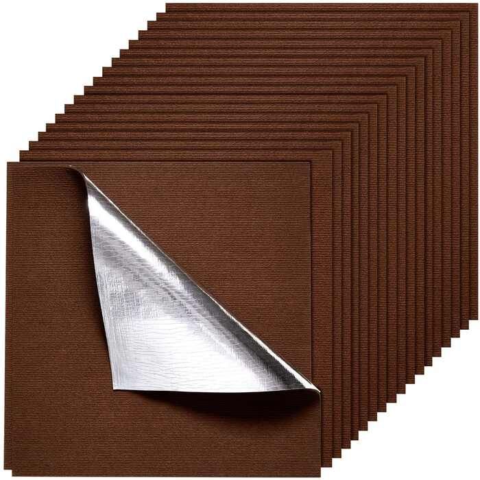 Vaibaplaadid 610x610 mm, isekleepuvad, tumepruunid, 20 tk, kontorisse ja elutuppa