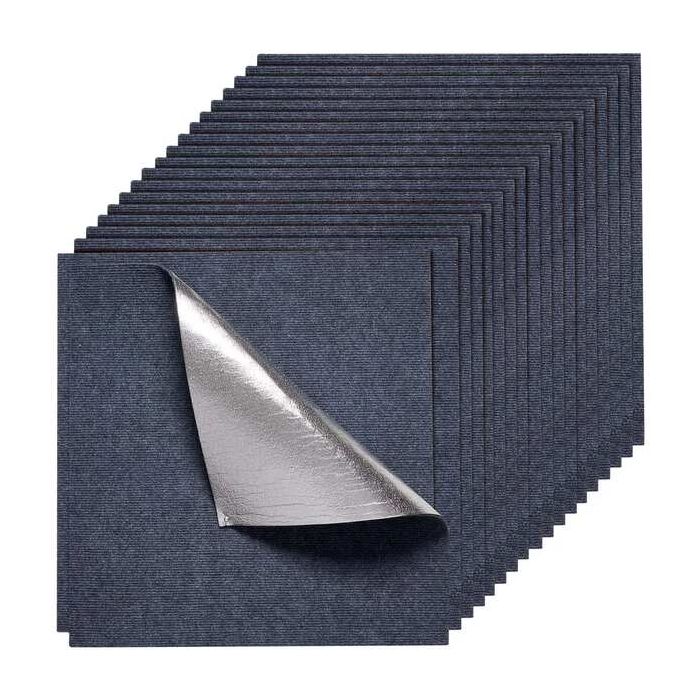 Isekleepuvad vaibaplaadid 610x610 mm, 15 tk, hallid, pehmed, äriliseks kasutamiseks