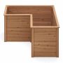 Поднятая грядка 120x120x63см, коричневого цвета