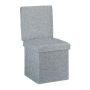 Складное сиденье с откидной крышкой и спинкой 73x38x38 см., серое