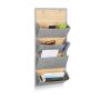 Rippuv korraldaja 3 kambriga 75x34x12cm., hall/helepruun