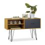 Комод с 1 отделением 62x100x38см., серый/светло-коричневый/черный