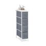 Полка для гостиной 76x20x48см., серый/белый