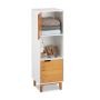 Vannitoa riiul 101x32x30cm., helepruun/valge