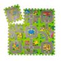 Игровой коврик "Delionė" 1x31x31см., зеленый/серый/белый
