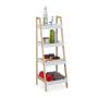 Vannitoa riiul 4 riiuliga 98,5x34,5x36cm, helepruun/valge