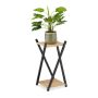 Lillealus 2 riiuliga 57x29x29cm., helepruun/must