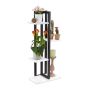 Lillealus 4 riiuliga 93x42,5x22,5cm, must/valge
