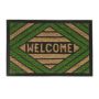 Uksematt "Welcome" 60x40 cm., roheline/must/helepruun