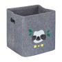 Kokkupandav kott 33x33x33cm., hall/must/valge