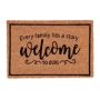 Придверный коврик "Welcome" 60х40 см., светло-коричневый/черный