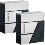 Комплект из 2 почтовых ящиков 10,5x37x37 см., черно-серые