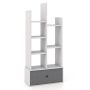 Seisev riiul 53x24x118cm, valge/hall värv