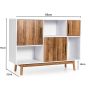 Seisev riiul 95x31x76cm, valge/ pruun värv