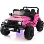 Laste elektriauto 77x115x67cm, roosa/must värv