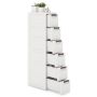 Шкаф для ванной 42x19x109 см, белого цвета