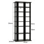 Обувная полка 45x25x110см, чёрного цвета