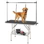 Koera trimmimislaud 125x61x164cm., hõbedane/must