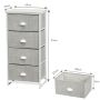 Kummut 45x30x94cm, halli/valge värvi