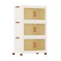 Книжный шкаф 62,5x34,5x99,5см, бело-коричневый цвет