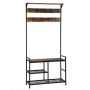 Riidepuu 84x30,5x183cm, must/pruun