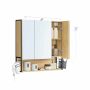 Vannitoa kapp 14,5x70x70cm., helepruun/must