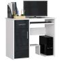 Kirjutuslaud NORE Jay 90 cm, valge/tumehall