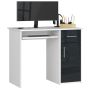 Kirjutuslaud NORE S90, valge/tumehall
