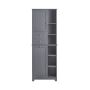 Vannitoa kapp 60x37x170cm., tumehall/hõbedane