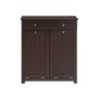 Vannitoa kapp 2 pesukorviga 78x38x91cm., pruun/valge