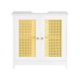 Valamu alune kapp 60x35x58cm., valge/kollane