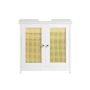 Valamu alune kapp 60x35x58cm., valge/kollane