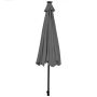 Уличный зонт 300x253см, серо-черный