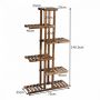 Подставка для цветов 75x25x140см, коричневого цвета
