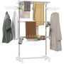 Pesukuivati ​​Homcom 142x55x152cm., hõbedane/valge
