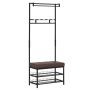 Riidepuu Homcom 72,5x35x180cm, must/pruun
