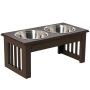 Kausside komplekt alusega PawHut 44x24x15cm, tumepruun/hõbedane
