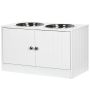 Kauss koos alusega PawHut 60x30x35,5cm, valge/hallikas värv